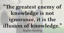 Ignorance of
                                                    knowledge